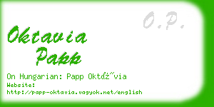 oktavia papp business card